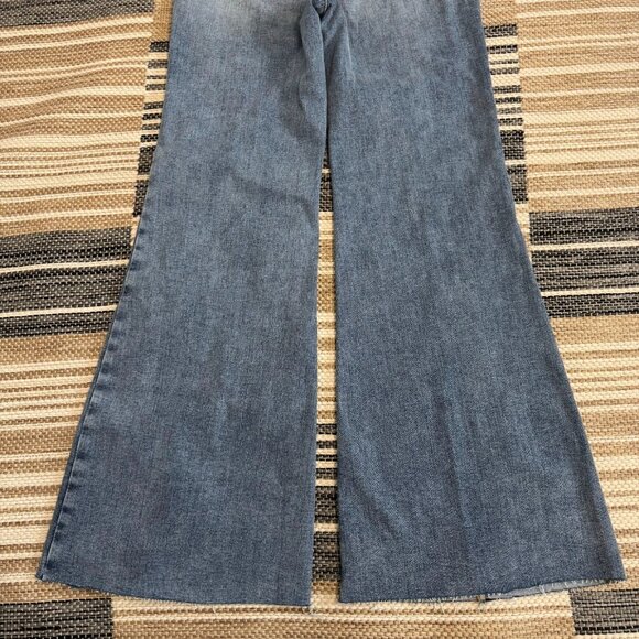 Free People We The Free Curvy Wild Honey Flare Stretch Denim Jeans Blue Sz 29S - Picture 8 of 16